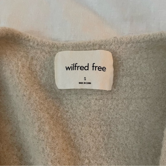 Wilfred Free SMALL Fleece Top Sweater Long Sleeve Cream Knot Aritzia - Picture 3 of 7